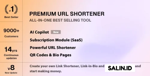 Premium URL Shortener v8.0.2 Nulled - AI Link Shortener, Bio Pages & QR Codes